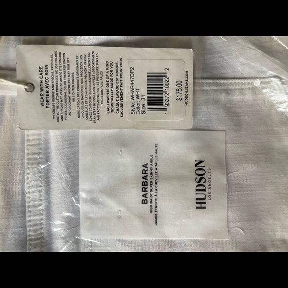 Hudson Womens Barbara Ankle High Rise Skinny Jeans. NWT - Picture 7 of 8